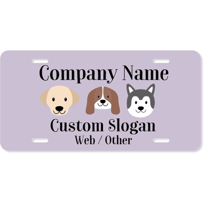 Pet Grooming License Plate