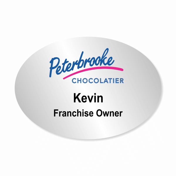 Peterbrooke Chocolate Oval Nametags