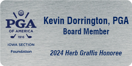 PGA of America - Iowa Section Metal Name Tag 1.5x3"