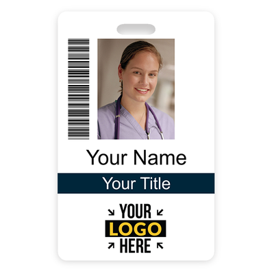 Vertical Photo ID Card, Single-Sided, Professional Identification - alternate view