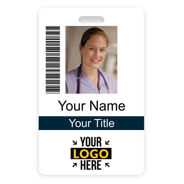 Vertical Photo ID Card, Single-Sided, Professional Identification