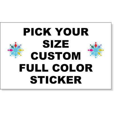 Pick Your Size Custom Horizontal Full Color Sticker - alternate view