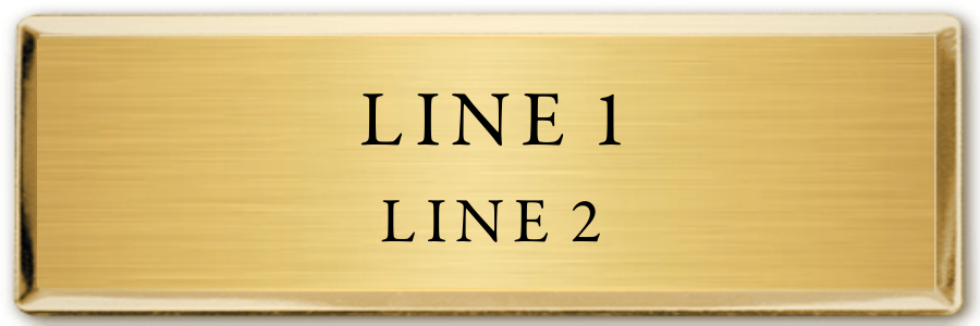 Piper & Co Gold Framed 1x3" two line nametag