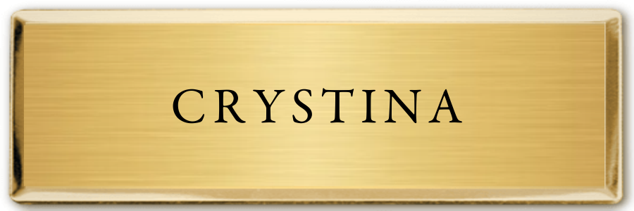 Piper & Co Gold Framed 1x3" nametag