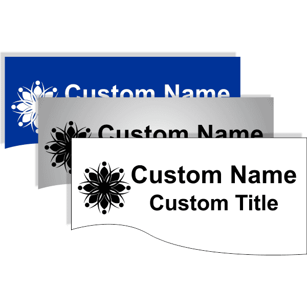 Plastic Engraved Wave Shaped Sign Insert Only - 3.25" x 8"