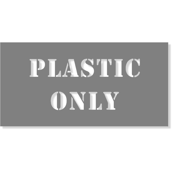 Plastic Only 4" x 8" Stencil