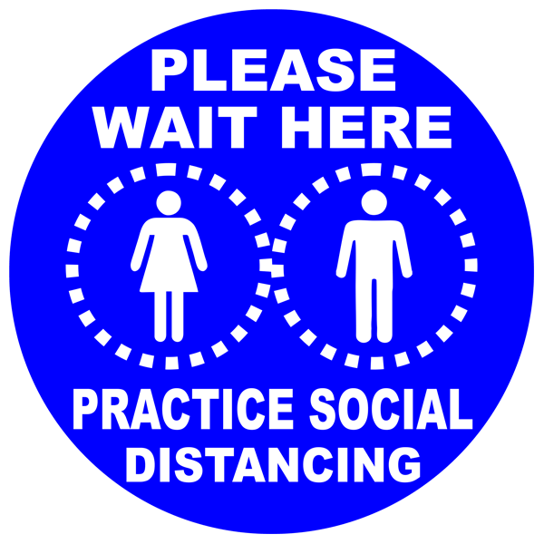 Please Wait Here Floor Decal