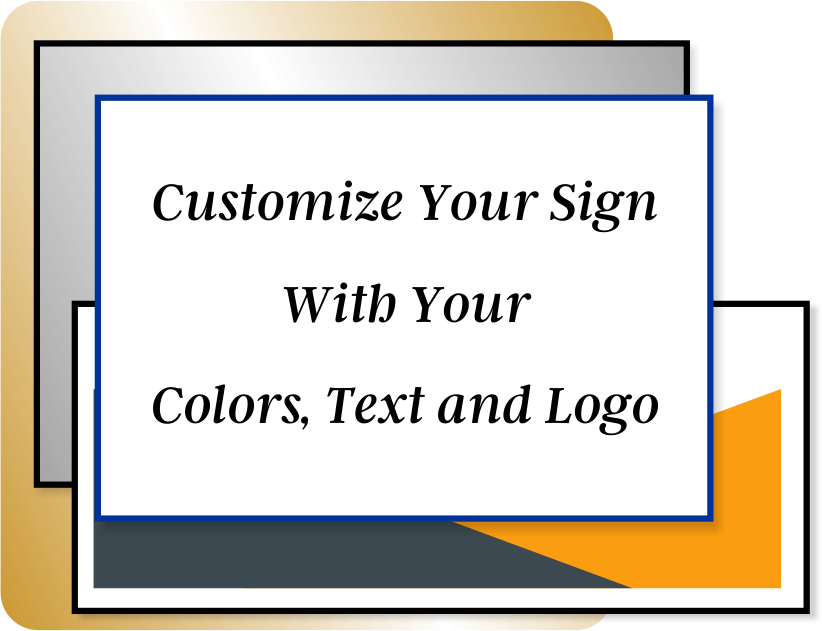 Color 1" x 14" Horizontal Sign