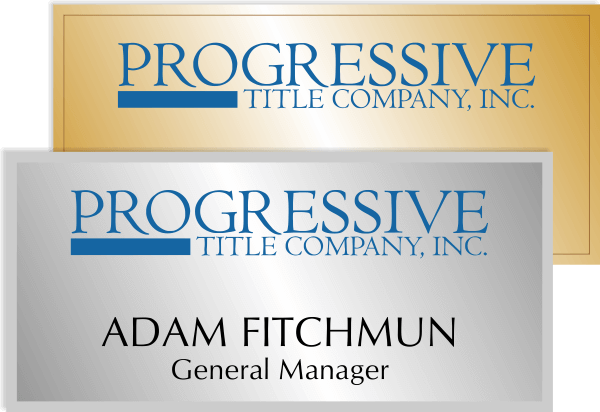 Progressive Title Name Tag