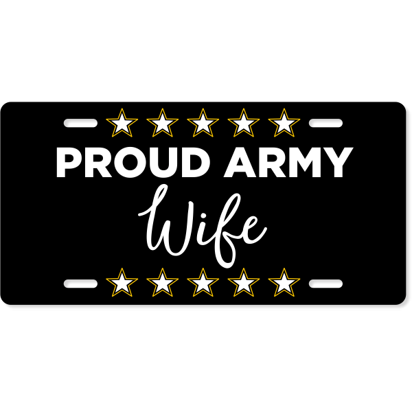 Proud Military Custom License Plate
