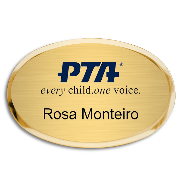 PTA Fancy Oval Name Tag