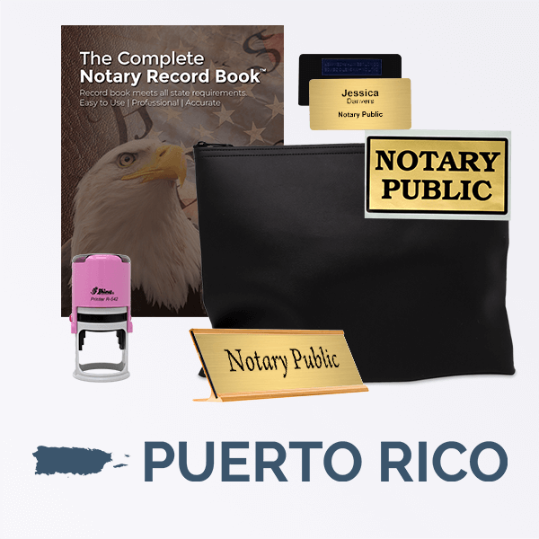 Puerto Rico Pink Deluxe Notary Kit