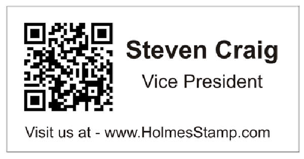 QR Code 3" x 1.5" Name Tag