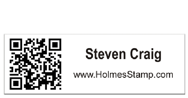 QR Code 3" x 1" Name Tag