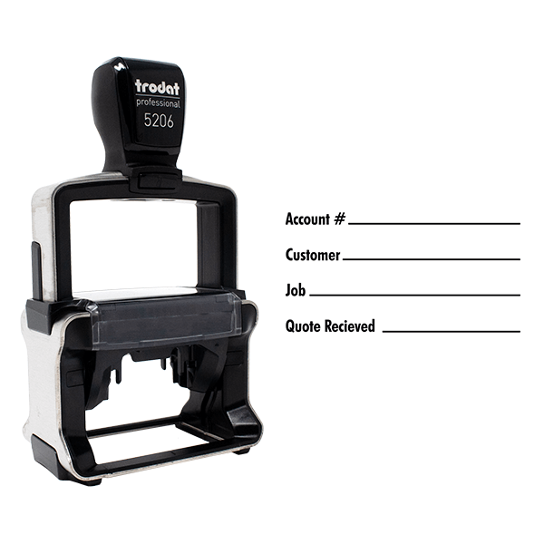 Simple Bold Sans Serif Business Form Stamp with Body