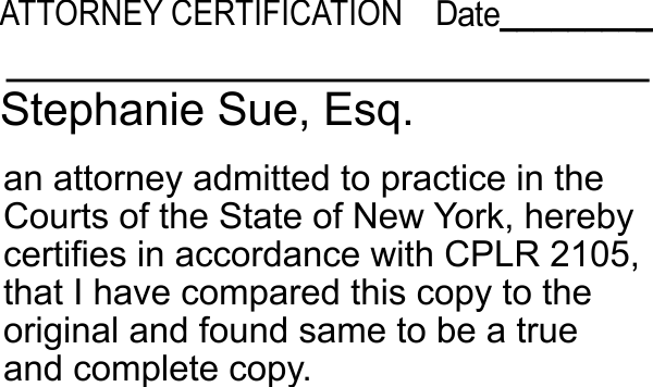 Robertson, Anschutz & Schneid, P.L Attorney Certification Stamp with Attorney Name