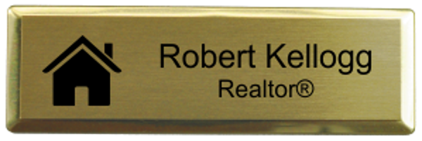 Real Estate Small Rectangular 3" x 1" Executive Holder Name Tag