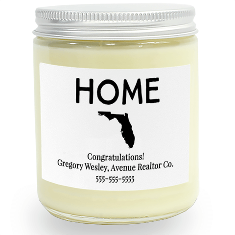 Custom Realty Candle with Home State 