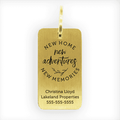 Black Brass Custom State Realtor Keychain - Florida