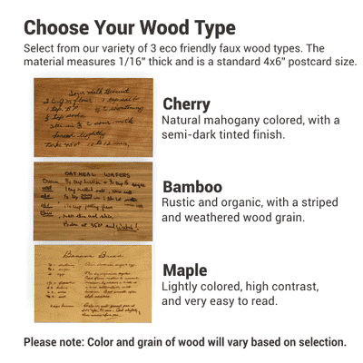 Upload Your Recipe Custom Magnetic Recipe Card - alternate view