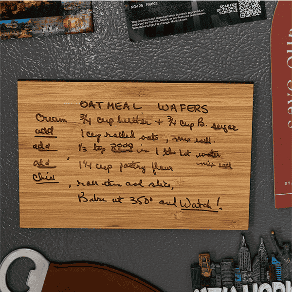 Upload Your Recipe Custom Magnetic Recipe Card