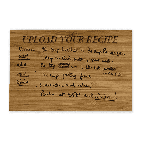 Upload Your Recipe Custom Magnetic Recipe Card