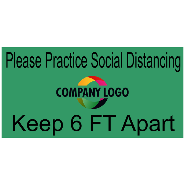 Rectangle Floor Decal for Social Distancing with your own Logo