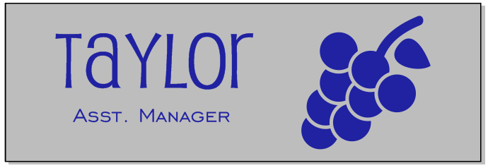 Healthy 2 Line Restaurant Name Tag