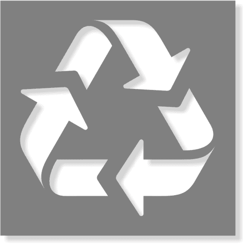 Choose Your Size Recycle Stencil