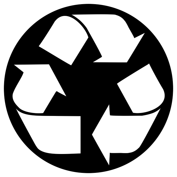 Recycle Symbol Circle Stock Stamp