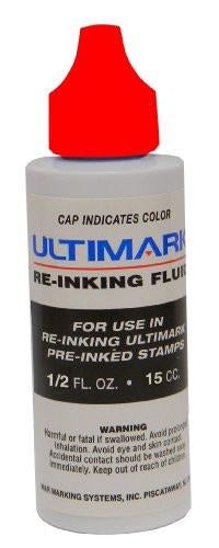 Red 1/2 oz Refill Ink - Ultimark