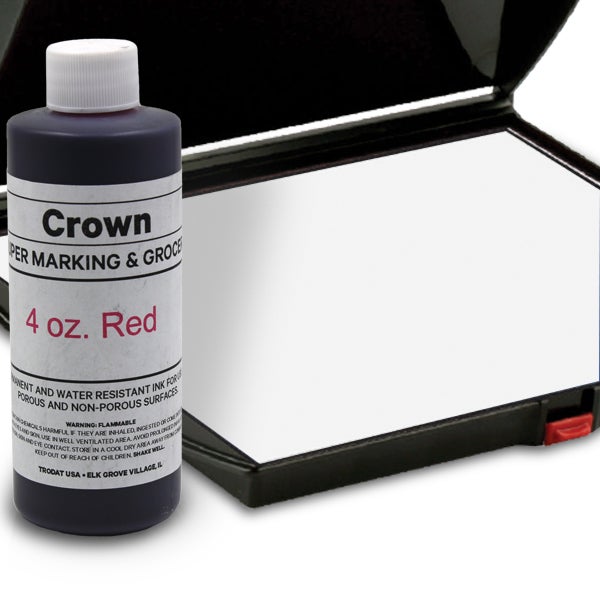 Red 4oz SuperMarking Ink w/ Large Pad