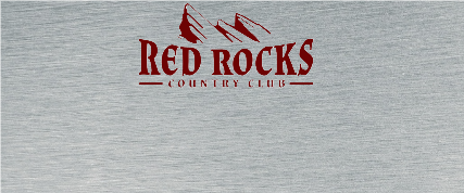 Red Rocks Country Club Engraved 1.25 x 3 Name Tag 
