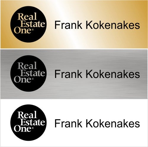 Real Estate One Name Tag with Black Logo - 1 Line