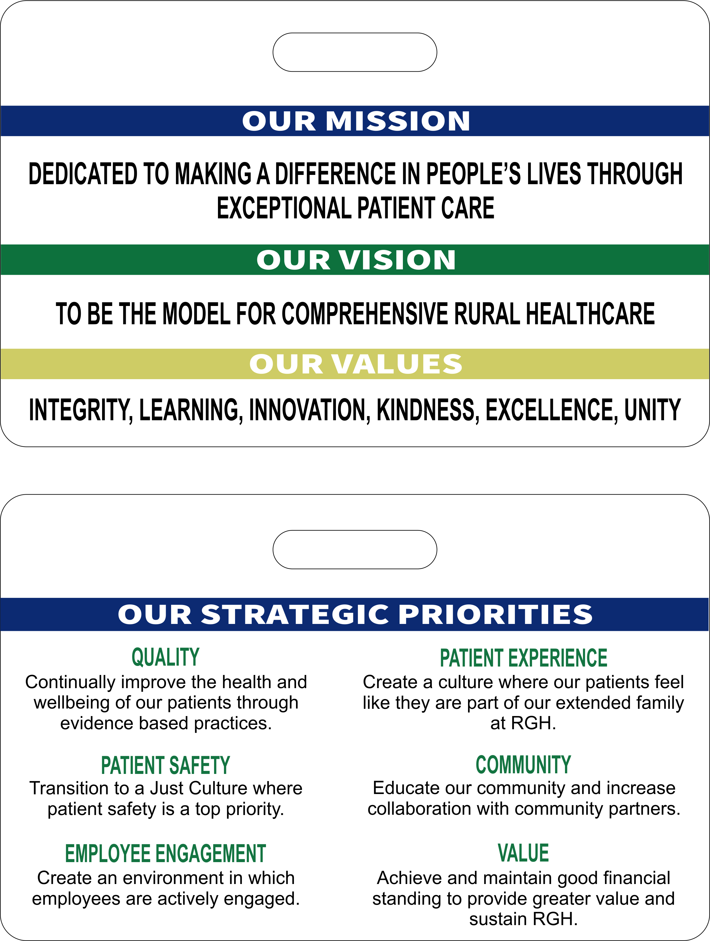 Roosevelt Mission Double Sided Photo ID