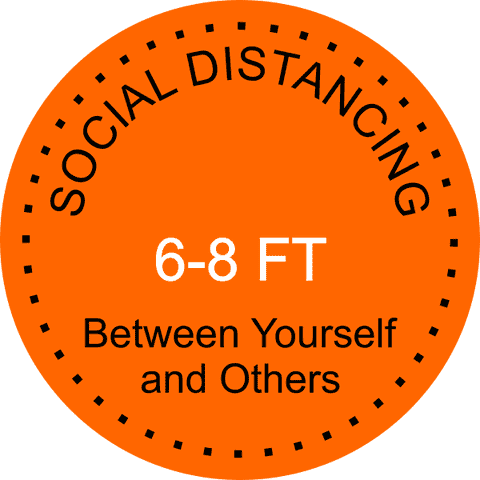Round Social Distancing Floor Decal