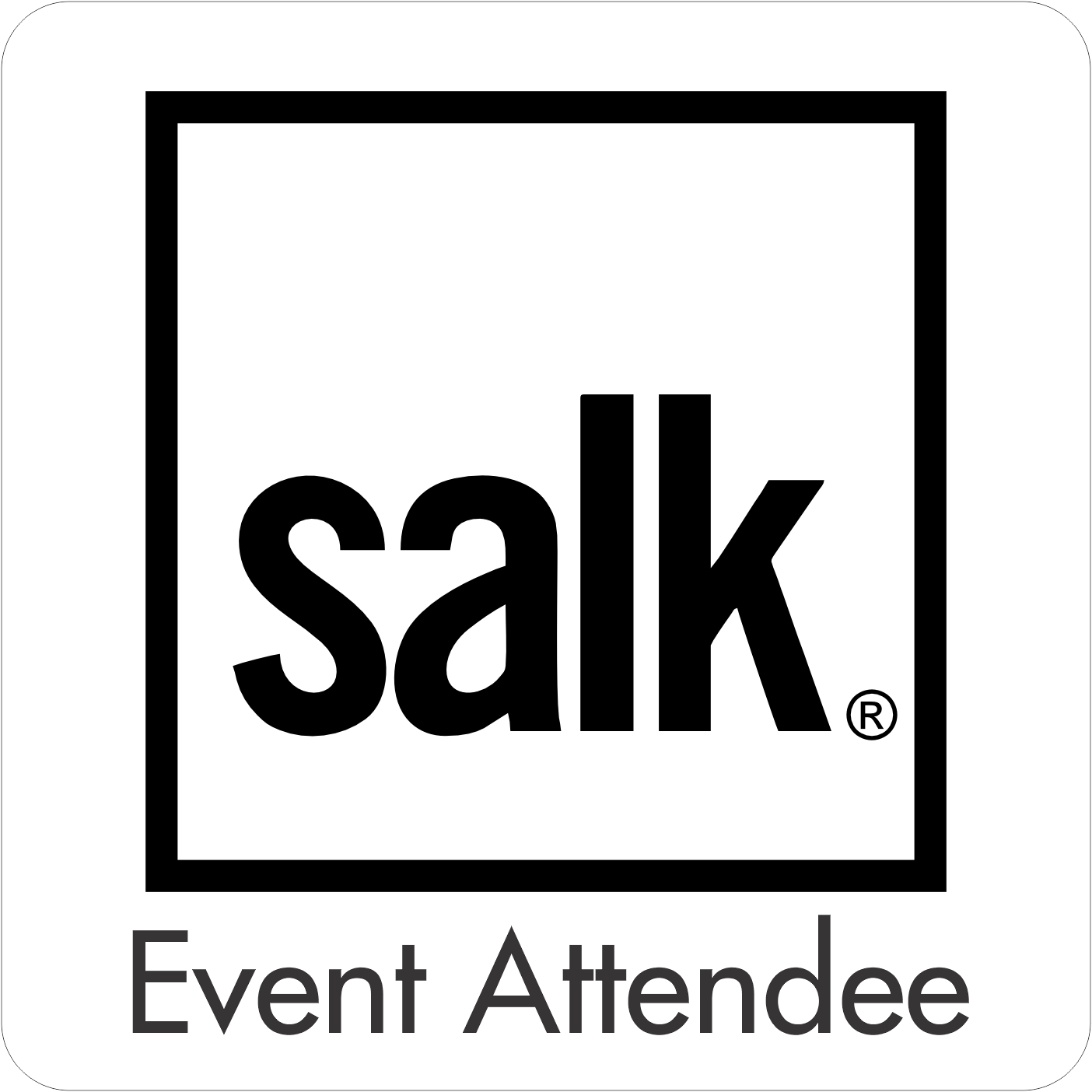 Salk Institute Event Attendee 2x2" Sticker