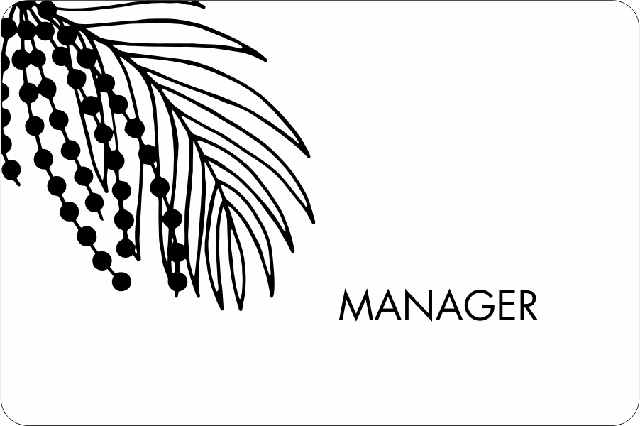 Sambazon Blank Maple Manager Name Tag