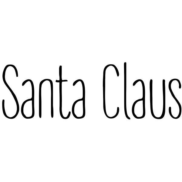 Santa Claus Child Signature Rubber Stamp
