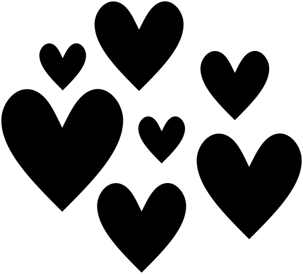 Scattered Heart Stamp
