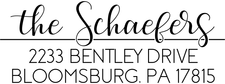 Schaefers Script Return Address Stamp