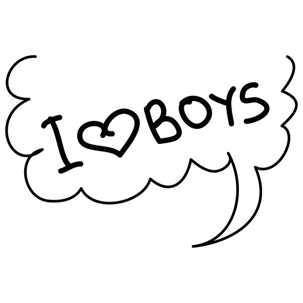 I Heart Boys Craft Stamp