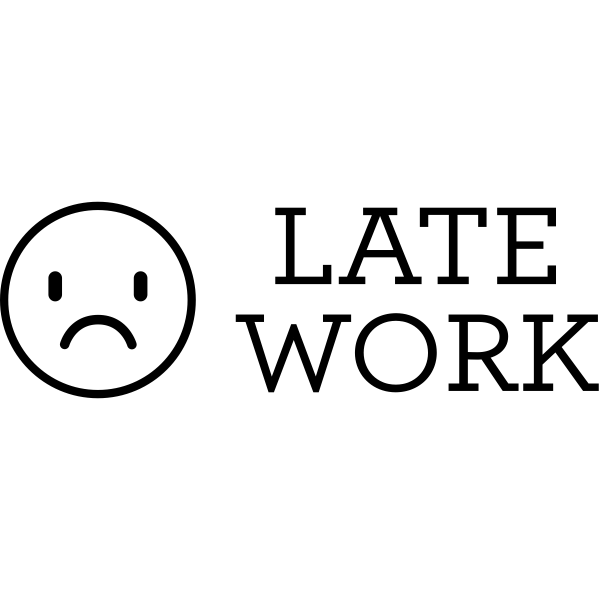 Late Work Sad Face Teacher Craft Stamp