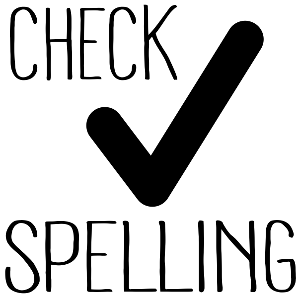 Check Spelling Teacher Craft Stamp