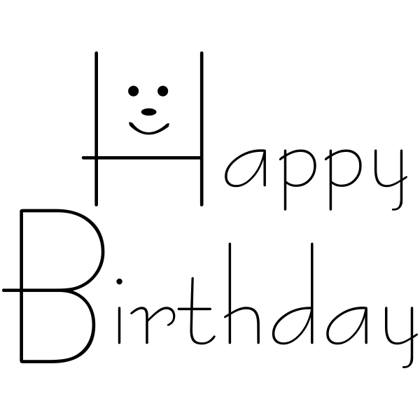 Happy Birthday Smiley Craft Stamp