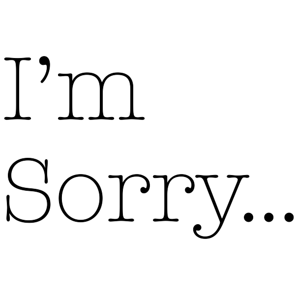 I'm Sorry Craft Stamp