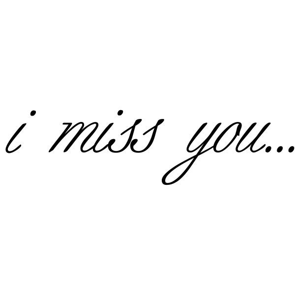 i miss you... Craft Stamp