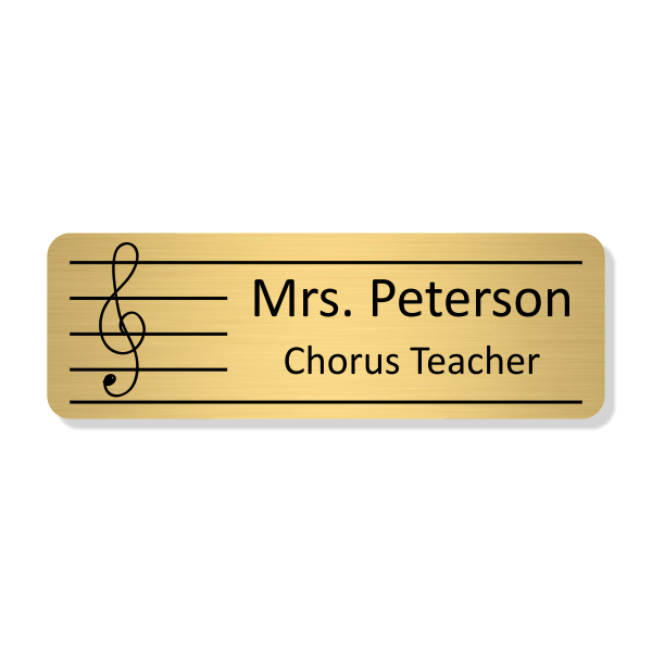 Sheet Music Teacher Name Tag