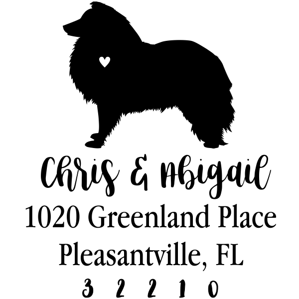 Shetland Sheepdog Love Address Stamp
