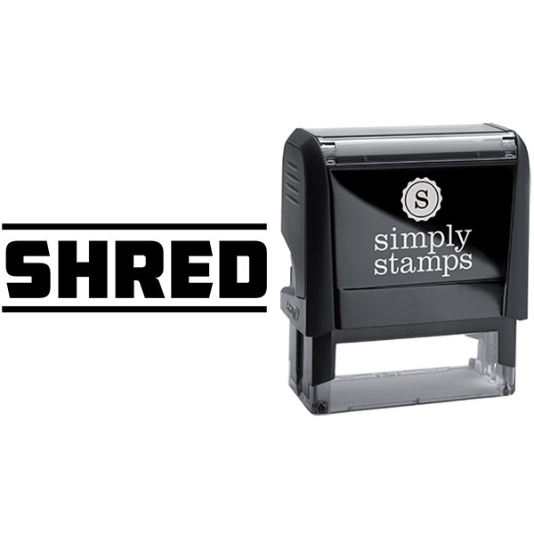 Sharp Lettering Shred Business Stamp